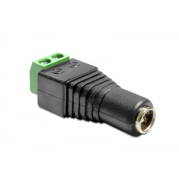 Terminalblock med DC-hona 5.5x2.1mm snabb 76749