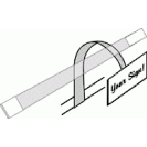 Twinstick vippa transparent 150mm med tejp 102329