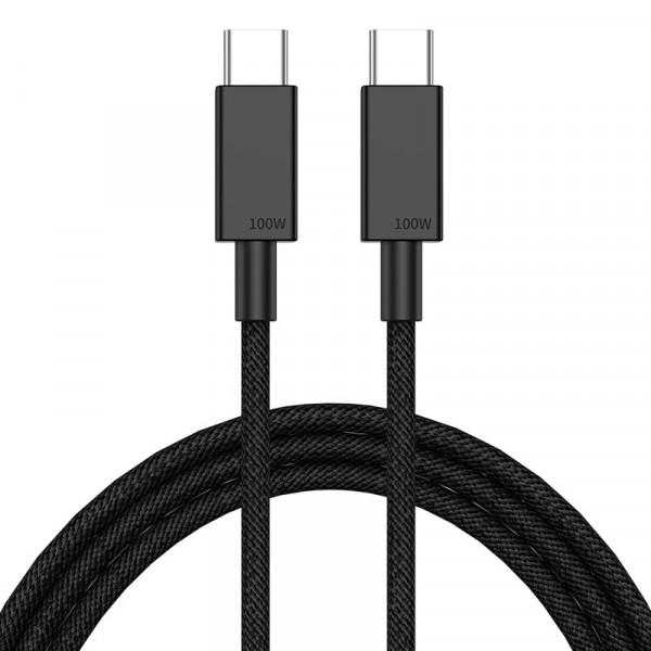 USB-C - USB-C kabel 100W 3m Slitstark svart