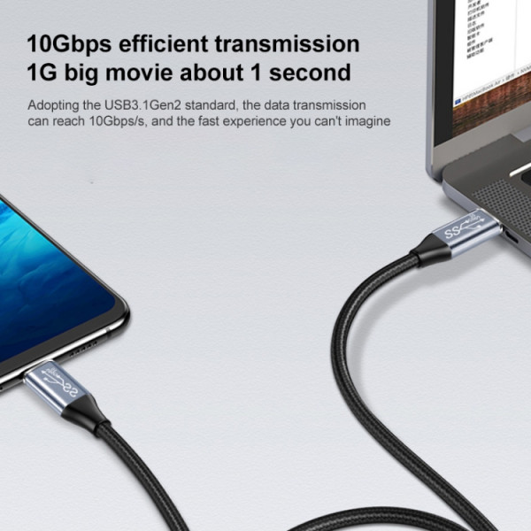 USB-C - USB-C Kabel förlängning hane - hona 10GBps
