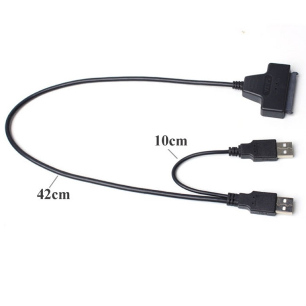 SSD adapter USB med dubbla USB för ström