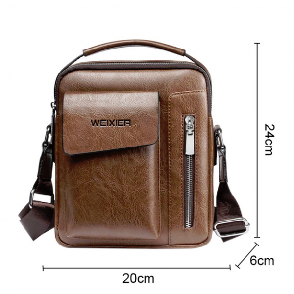 Väska Weixier Axelväska Messenger, brun BAG-020