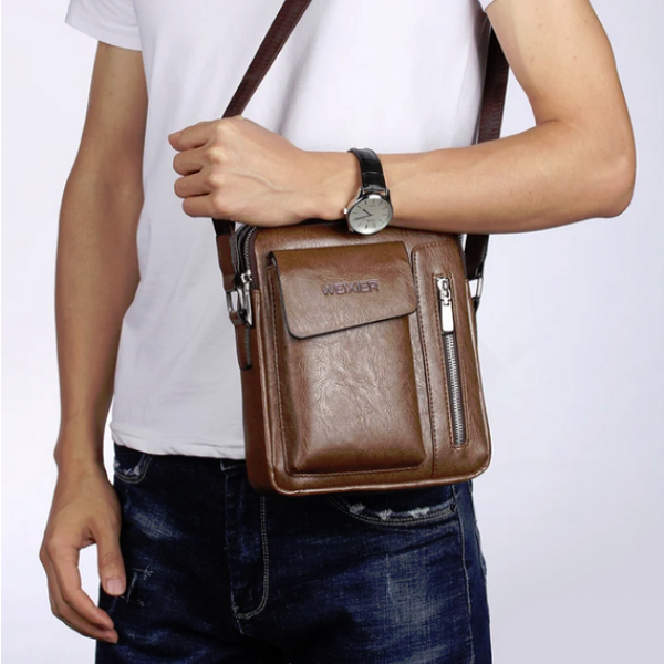 Väska Weixier Axelväska Messenger, brun BAG-020