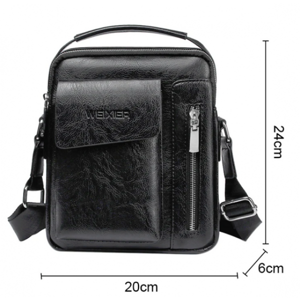Väska Weixier Axelväska Messenger, svart BAG-021
