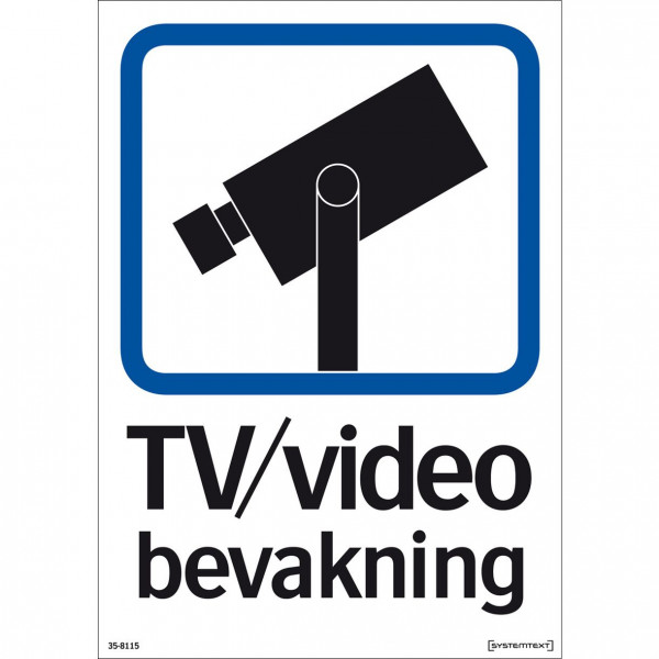 Skylt Kamerabevakning