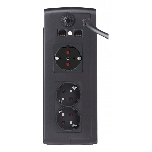 PowerWalker VFD 1000 (CEE 7/3), 3x Schuko uttag,1000VA, 0,60 OPF,svart 10120402