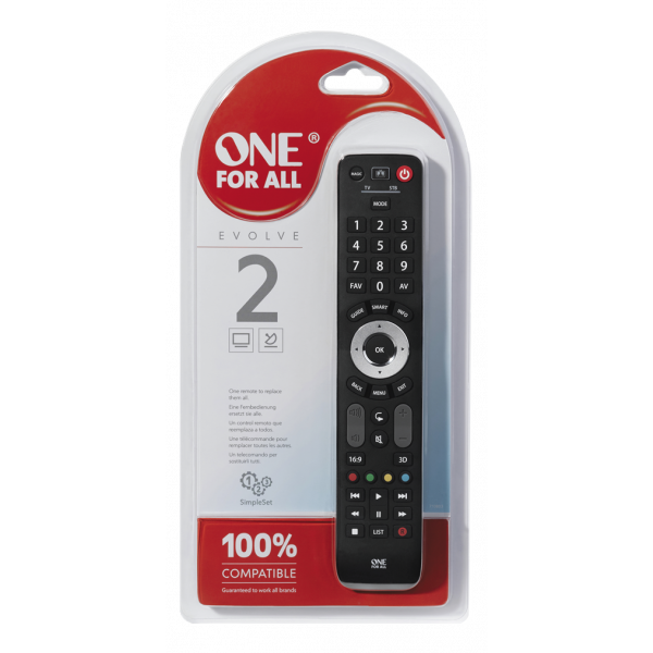 One For All URC 7125 Universal Remote Control Evolve 2 11-7125-000-0001