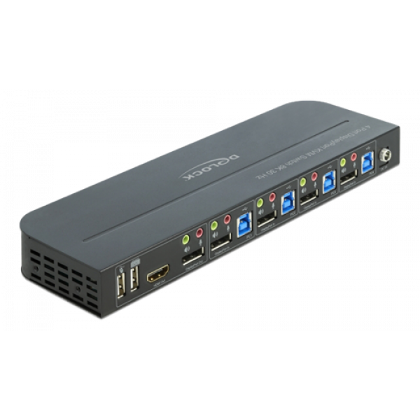 Delock DisplayPort 1.4 KVM Switch 8K 30 Hz with USB 3.0 and Audio 11484