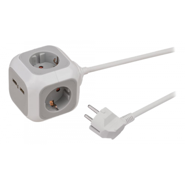Brennenstuhl ALEA-Power USB-Charg Socket block 4-wy 1.4m H05VV-F 3G1.5 1150100
