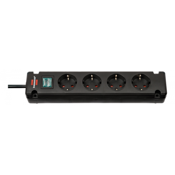 Brennenstuhl Bremounta Extension Socket 4-way black 1.5m H05VV-F 3G1.5 1150650114