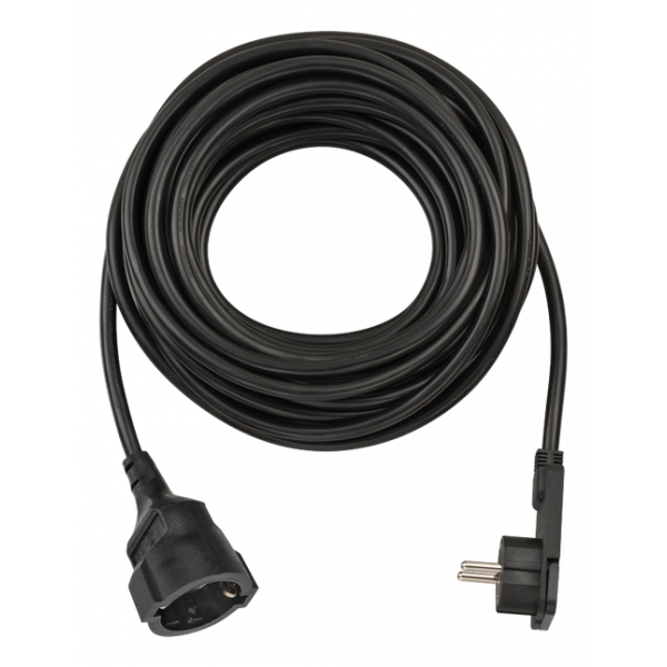 Brennenstuhl Short Extension Cable, Angled Flat Plug 10m H05VV-F3G1.5 1168980010