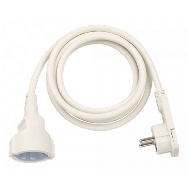 Brennenstuhl Extension cable, Angled Flat Plug 2m H05VV-F3G1.5 white 1168980220