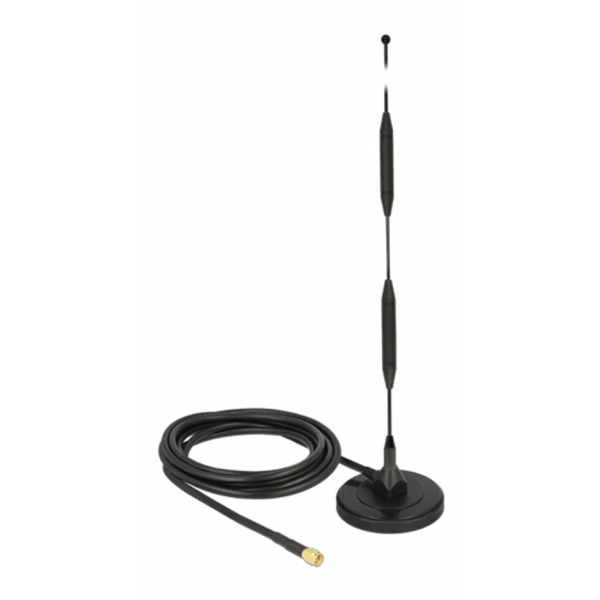 Delock LTE Antenna SMA plug 5 dBi fixed omnidirectional with magnetic