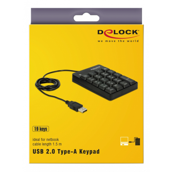 Delock USB Keypad 19 keys black 12481