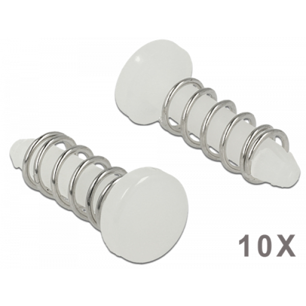Delock Snap Rivet for heat sink - set 10 pieces white 18272