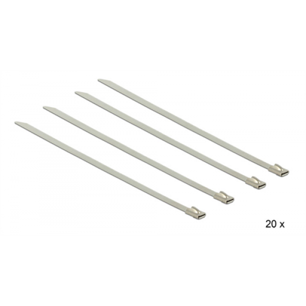 Delock buntband i rostfritt stål, 150x4,6mm, 20-pack 18630