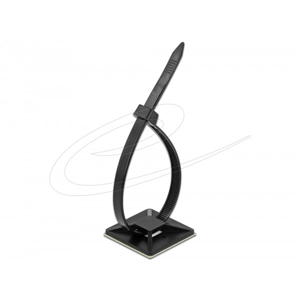 Cable Tie Mount 40 x 40mm with Cable Tie L 250 x W 7.2mm BLK 18675