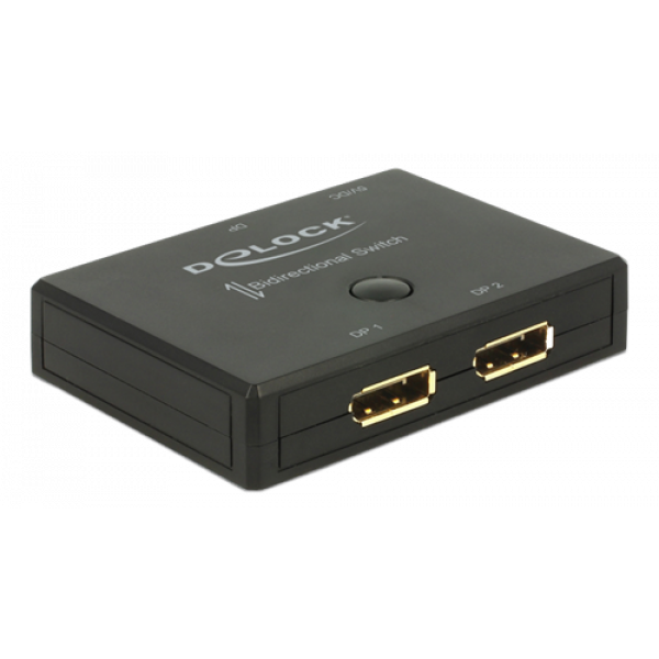 Delock DisplayPort 2 - 1 Switch bidirectional 4K 60 Hz 18750