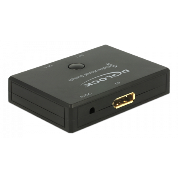 Delock DisplayPort 2 - 1 Switch bidirectional 4K 60 Hz 18750