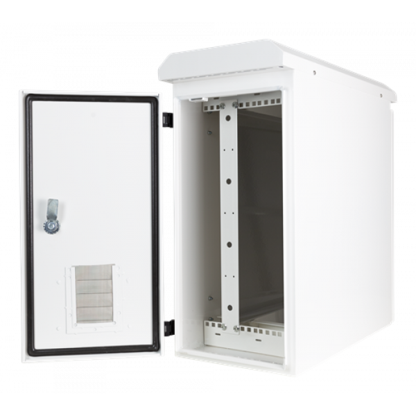 DELTACO 19"-skåp, 6U, 600x280x600mm, vertikal montering, IP55, vit 19-5606WP
