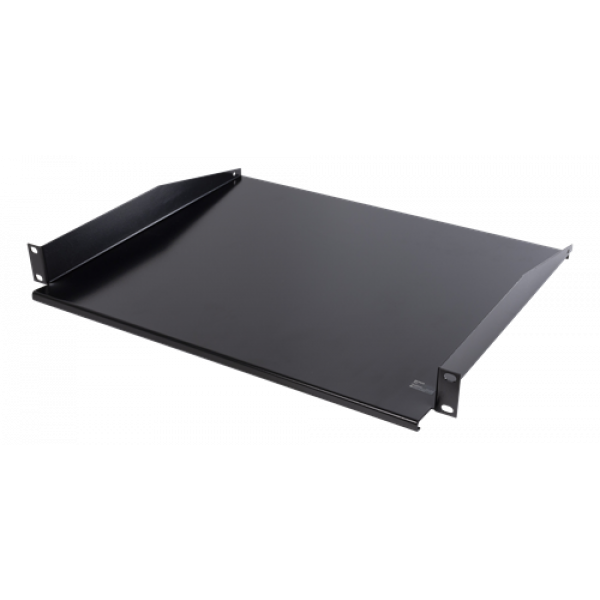 DELTACO, 19" fast hylla, 1U, 381mm djup, max 8kg 19-FH17