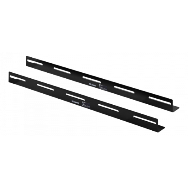 DELTACO , L-stödskenor, 2-pack, 550mm, för 600x800 djupa skåp 19-LS68