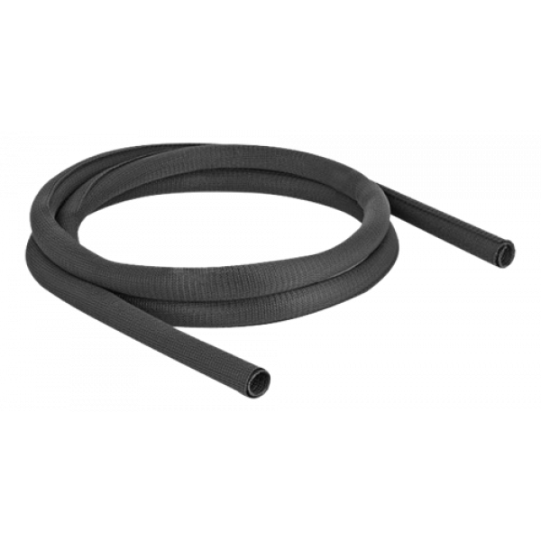 Delock Woven Sleeve self-closing heat-resistant 2 m x 19 mm black 19179