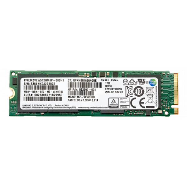 HP 512GB M.2 2280 PCIe NVMe 1FU88AA