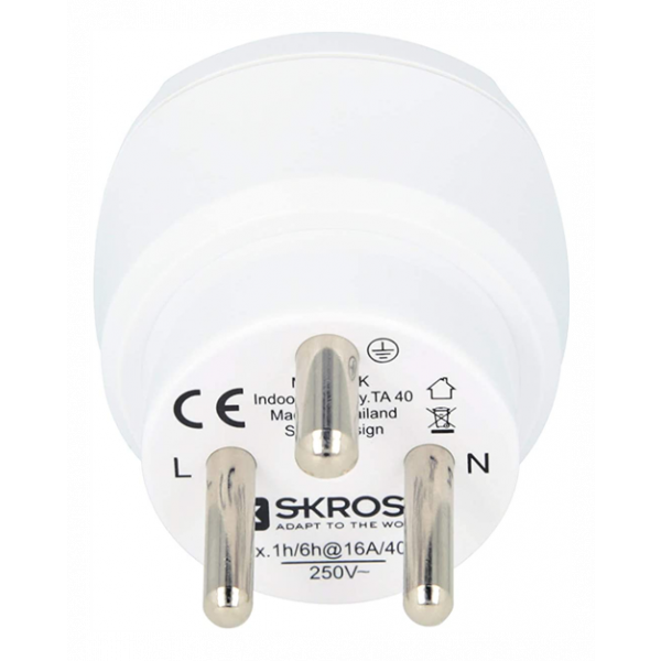 SKross Country Adapter Europe to Denmark 1.500232-E