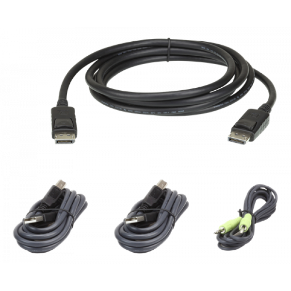 ATEN CABLE KIT DisplayPort 1.2 /USB/SP L:1.8M 2L-7D02UDPX4