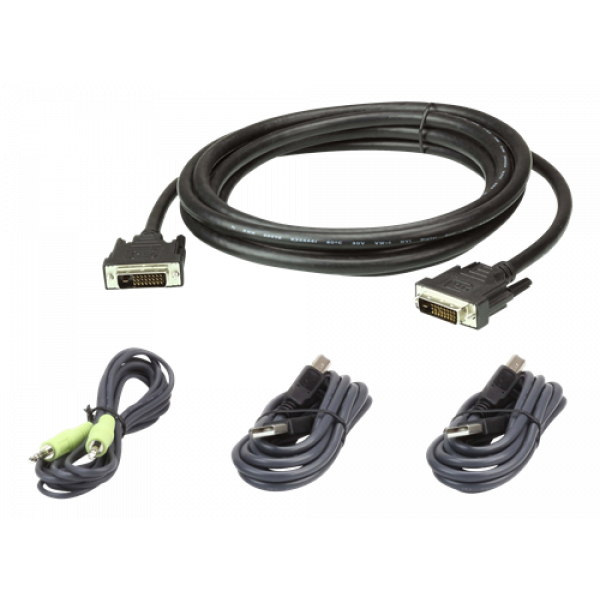ATEN CABLE KIT DVI-Dd/USB/SP L:3M 2L-7D03UDX4