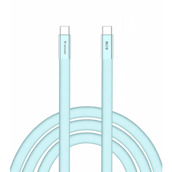 Sync & Charge SoftTouch USB-C to C cable 60W 120 cm - Blue 30273