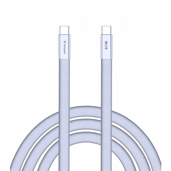 Sync & Charge SoftTouch USB-C to C cable 60W 120 cm - Purple 30275