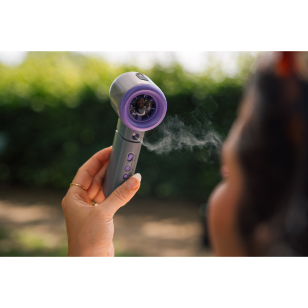 Cool 'n' Go Aqua Breeze Handheld Fan Purple/Grey 32345