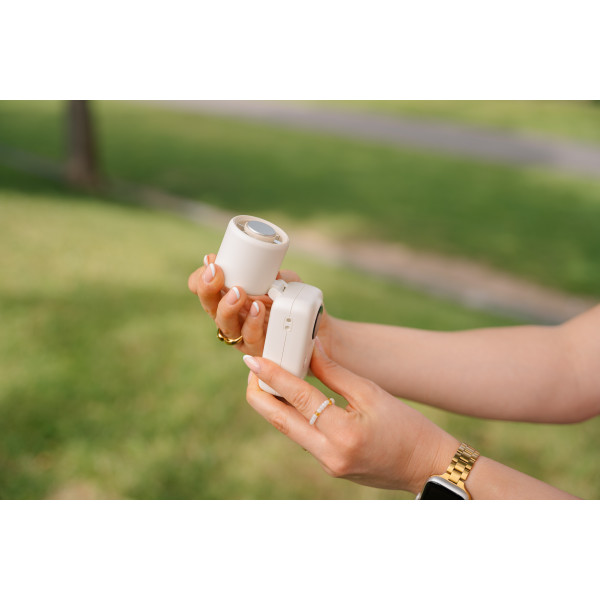 Cool 'n' Go Ice Touch Mini Handheld Fan White/Silver 32346