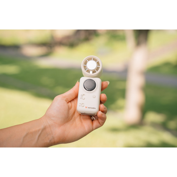 Cool 'n' Go Ice Touch Mini Handheld Fan White/Silver 32346