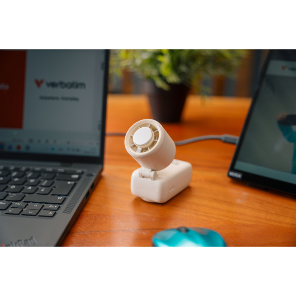 Cool 'n' Go Ice Touch Mini Handheld Fan White/Silver 32346