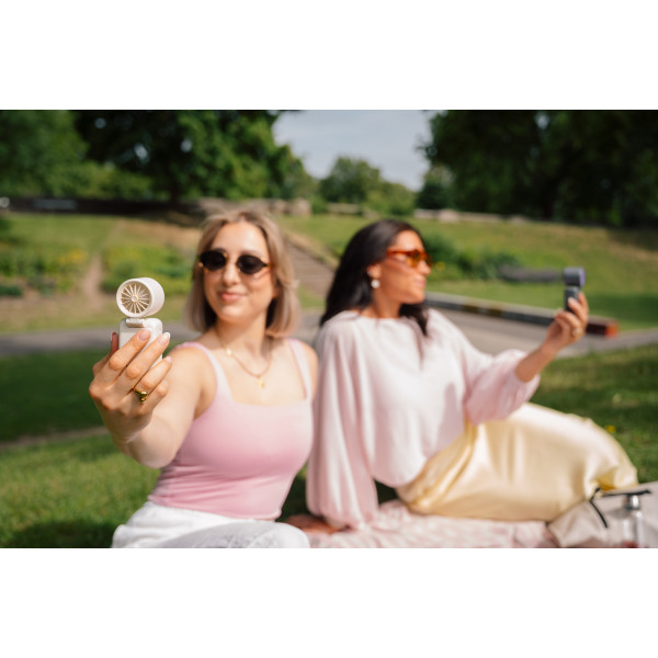 Cool 'n' Go Ice Touch Mini Handheld Fan White/Silver 32346