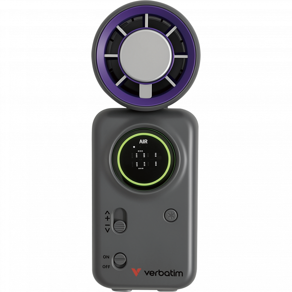 Cool 'n' Go Ice Touch Mini Handheld Fan Purple/Grey 32347