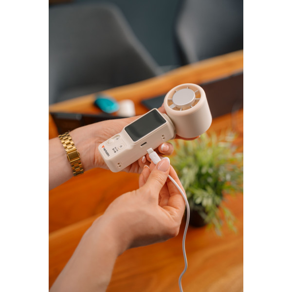 Cool 'n' Go Ice Touch Pro Handheld Fan White/Silver 32348