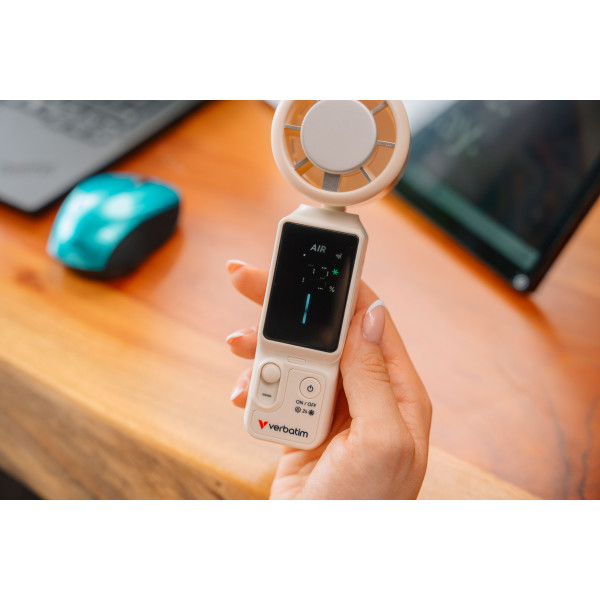 Cool 'n' Go Ice Touch Pro Handheld Fan White/Silver 32348