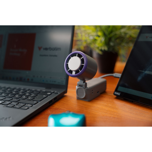 Cool 'n' Go Ice Touch Pro Handheld Fan Purple/Grey 32349