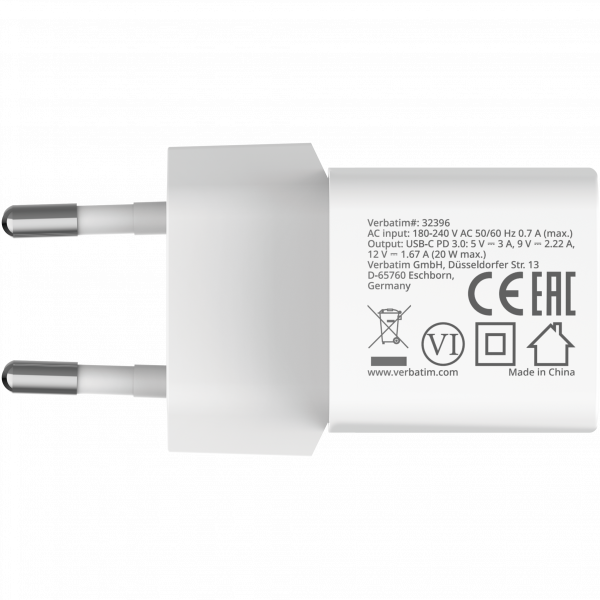 Mini GaN Charger 20W bundle with USB-C cable EU 32396