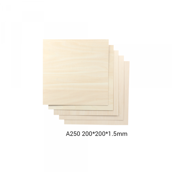 Basswood Sheet-A250 / 200x200x1,5mm / 5-pack 33046