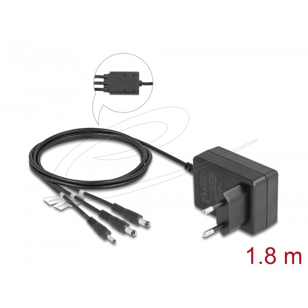 Power Supply 5V/2A/1W DC 3.5x1.35,DC 5.5x2.1,DC 5.5x2.5mm 41466