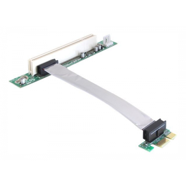 Delock Riser Card PCI Express x1 > 1 x PCI with flexible cable 13 cm l 41857