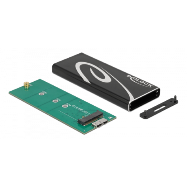 Delock External Enclosure SuperSpeed USB for M.2 SATA SSD Key B 42007