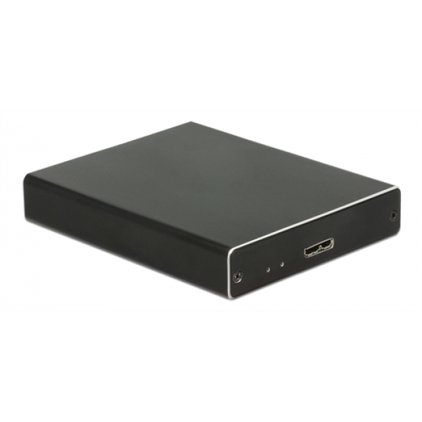 Delock Externt kabinett, 2xM.2 SSD platser, USB 3.1 Gen 2, svart 42588