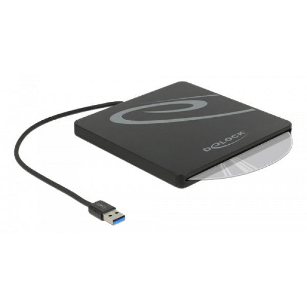 DE-LOCK Externt kabinett för smala diskläsare, 5,25", SATA, USB Typ-A, 42604