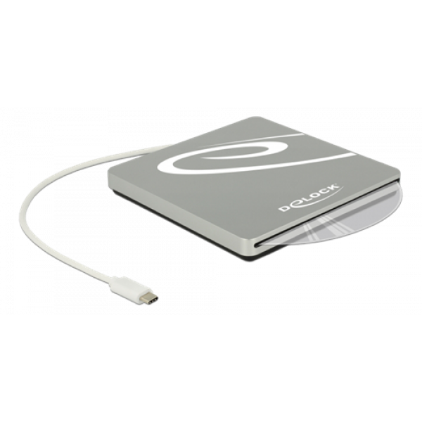 DE-LOCK Externt kabinett för smala diskläsare, 5,25", SATA, USB Typ-C, 42605